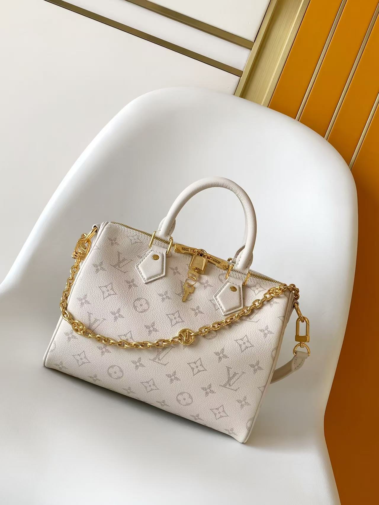 Louis Vuitton LV Classic Handbag Premium Canvas Model M27638 Adjustable Strap Street Style Limited Edition